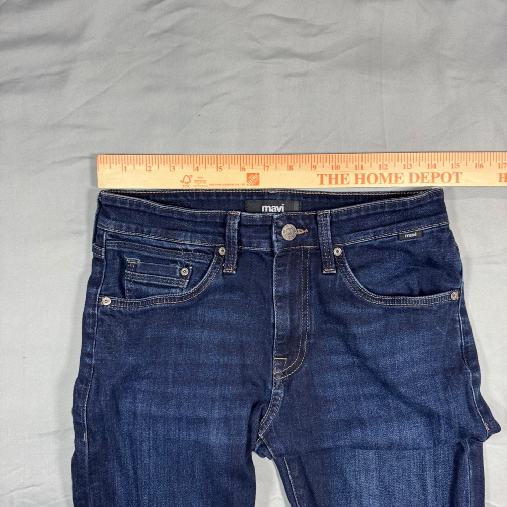 Mavi Zach Straight Leg Mens Jeans Dark Wash Indigo Blue 30x32 (29x30) Stretch - Picture 5 of 11